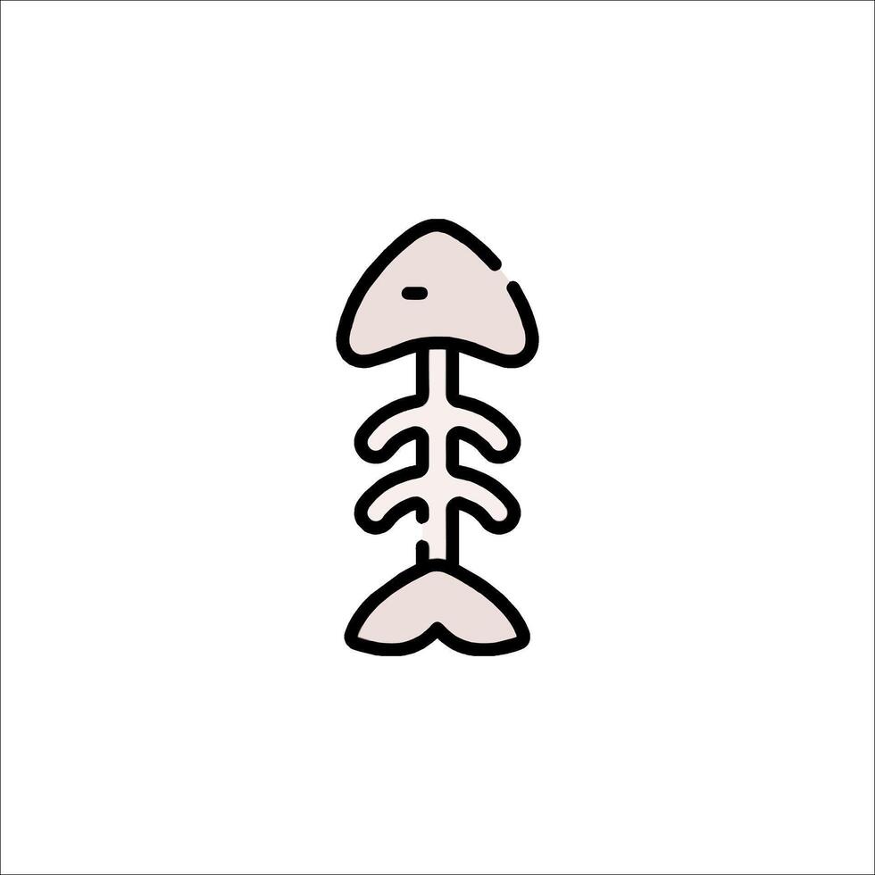 Fish skeleton icon illustration vector