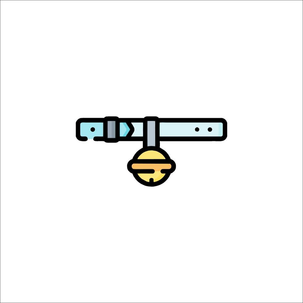 A dog collar with a bell on it vector