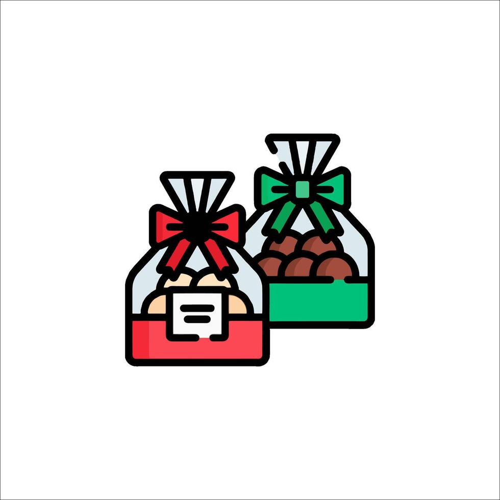 Gift bag icon illustration vector