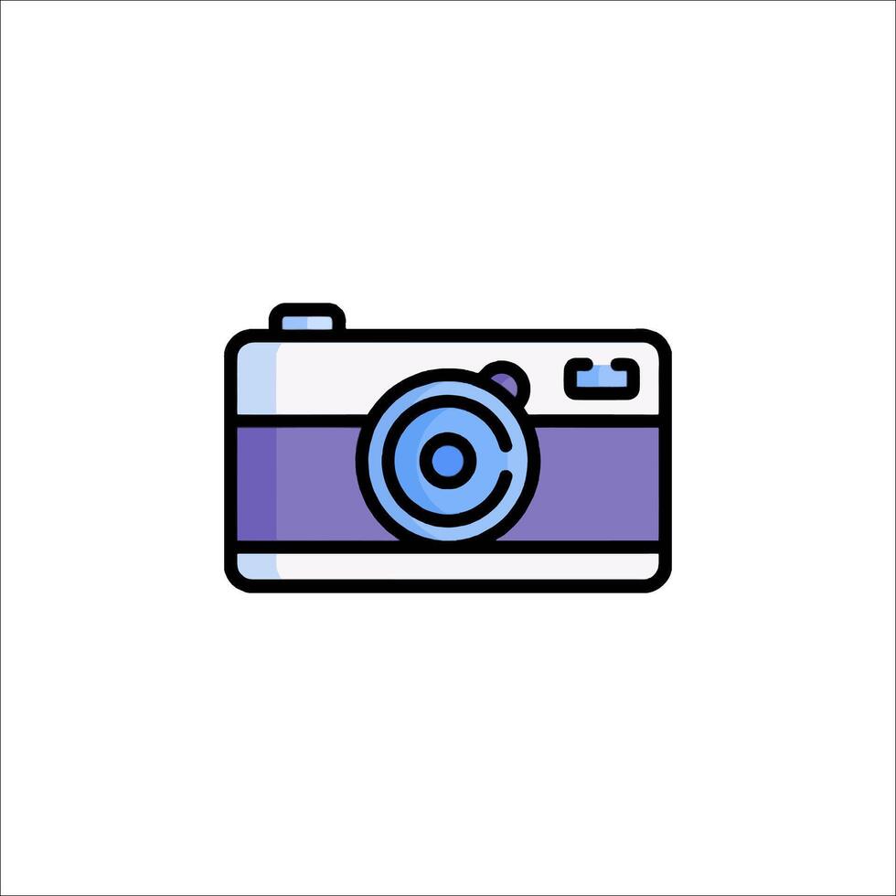 A camera icon on a white background vector