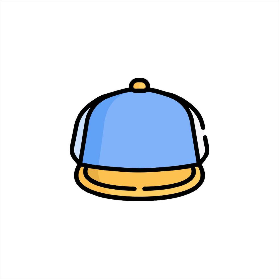 A blue baseball cap on a white background vector