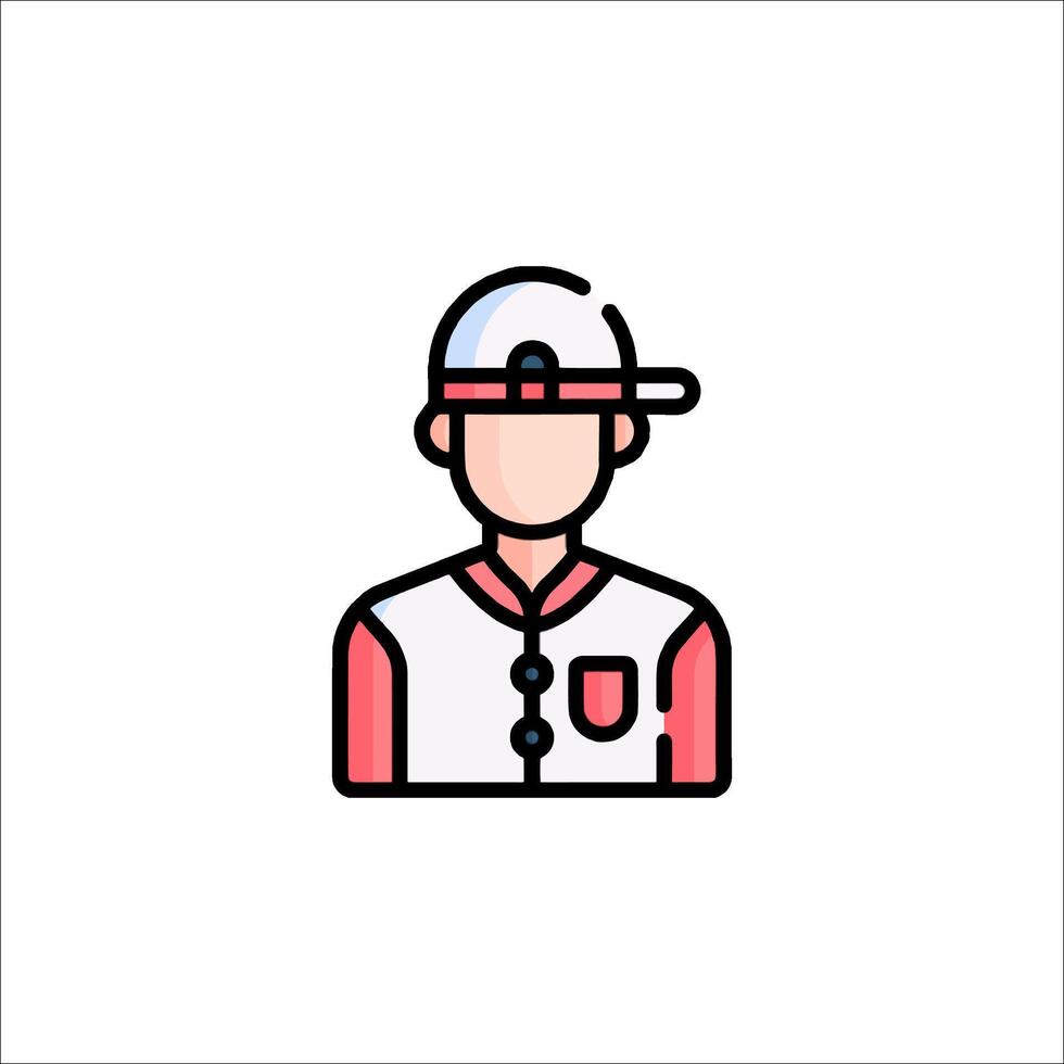 Baseball player icon illustration vector