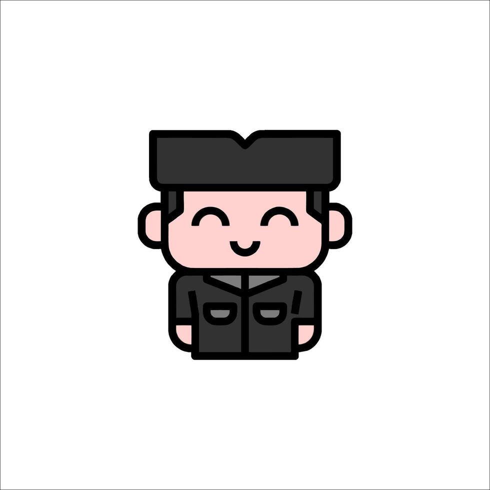 A cartoon character with a hat on vector