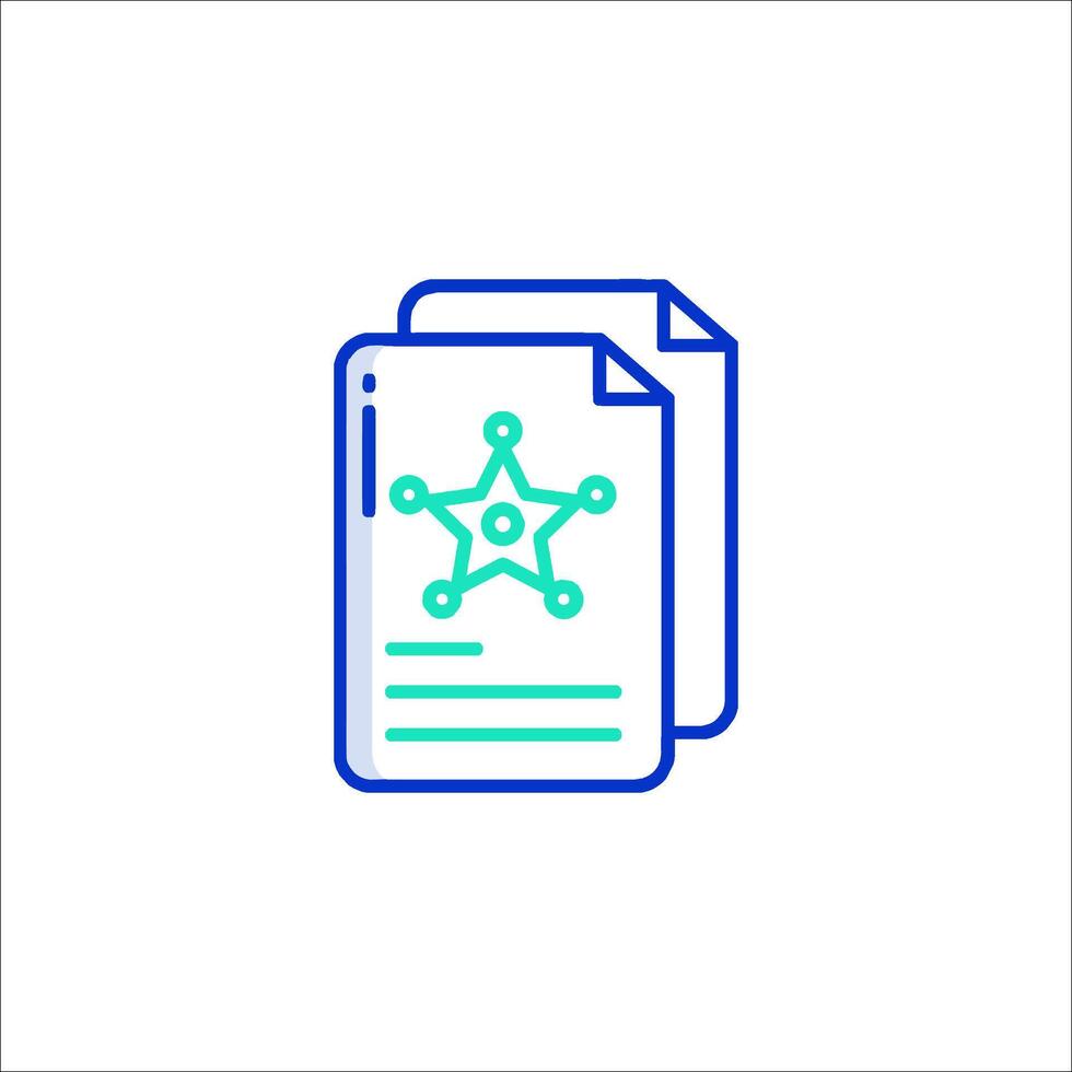 A document with a star on it vector