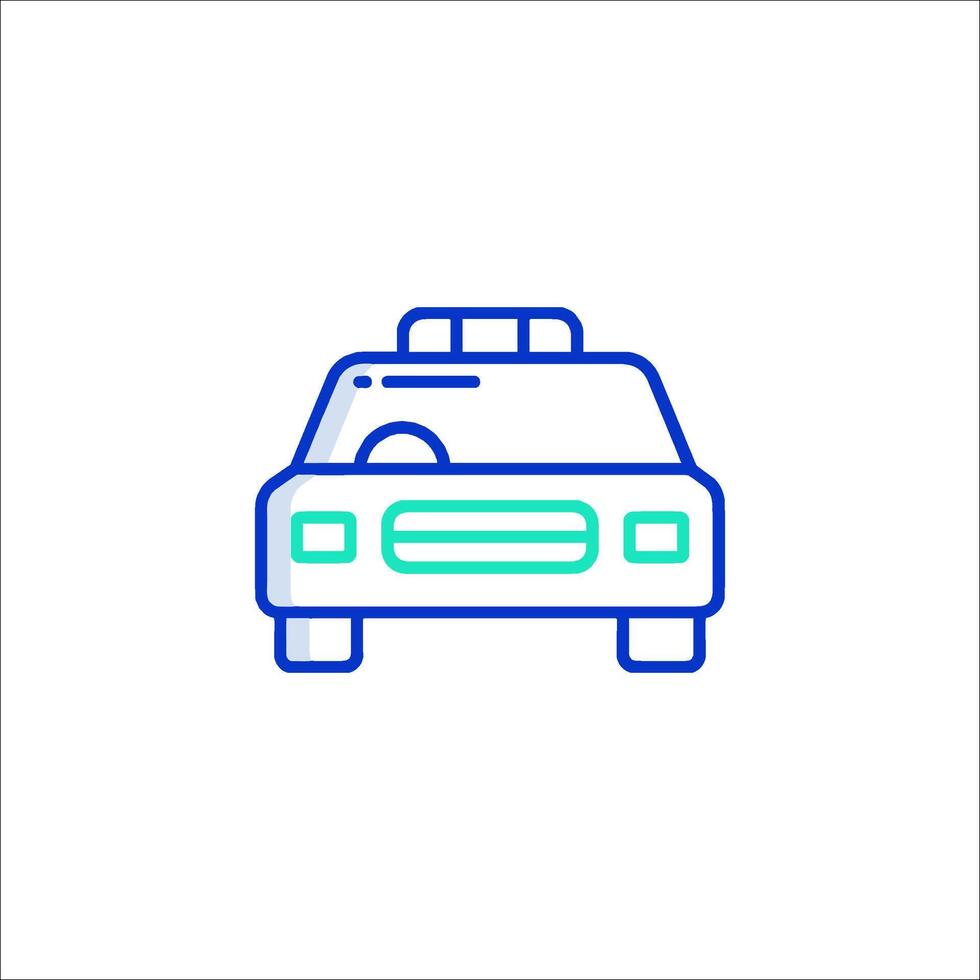 A police car icon on a white background vector