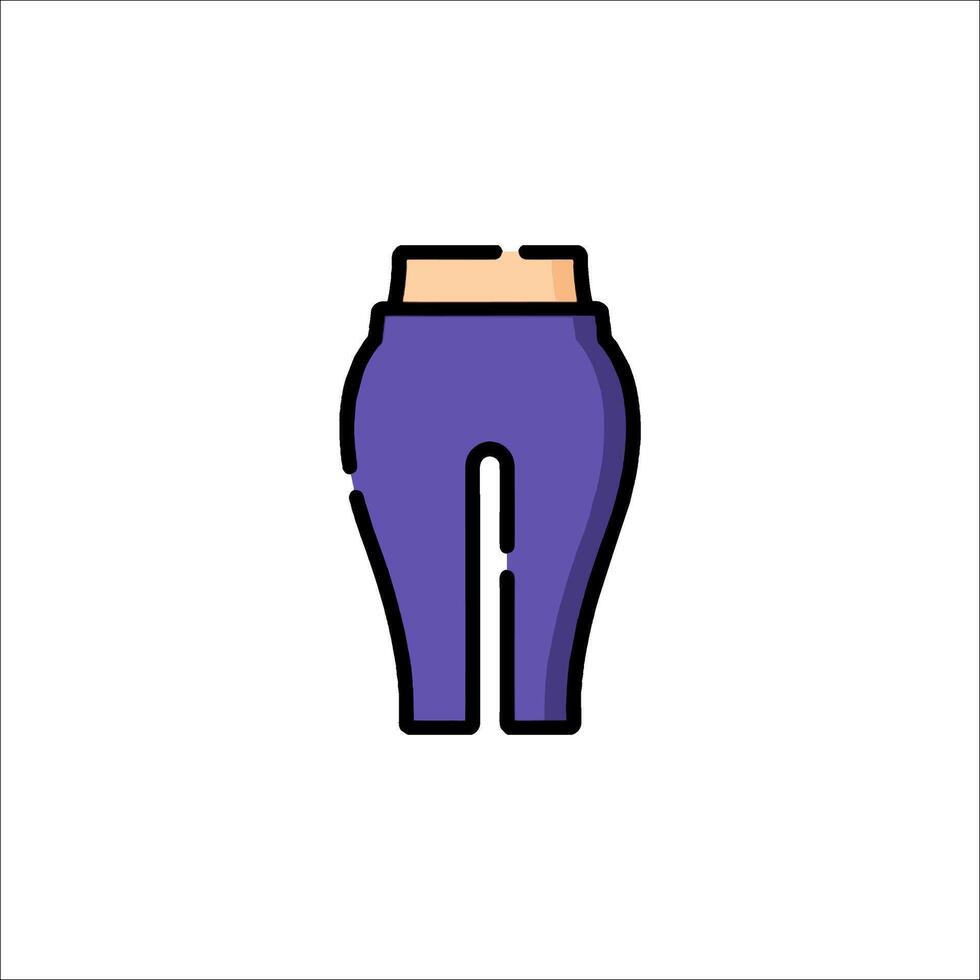 A purple pants icon on a white background vector
