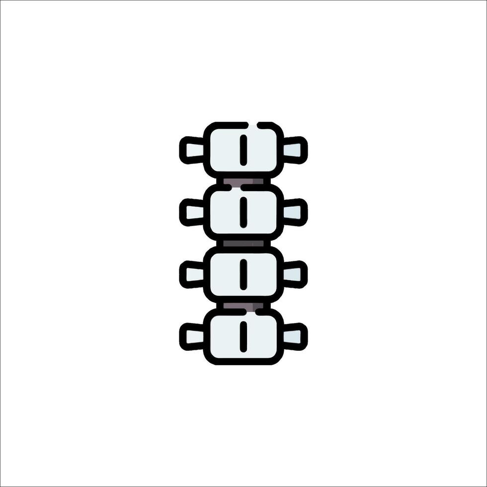 A stack of pipes on a white background vector