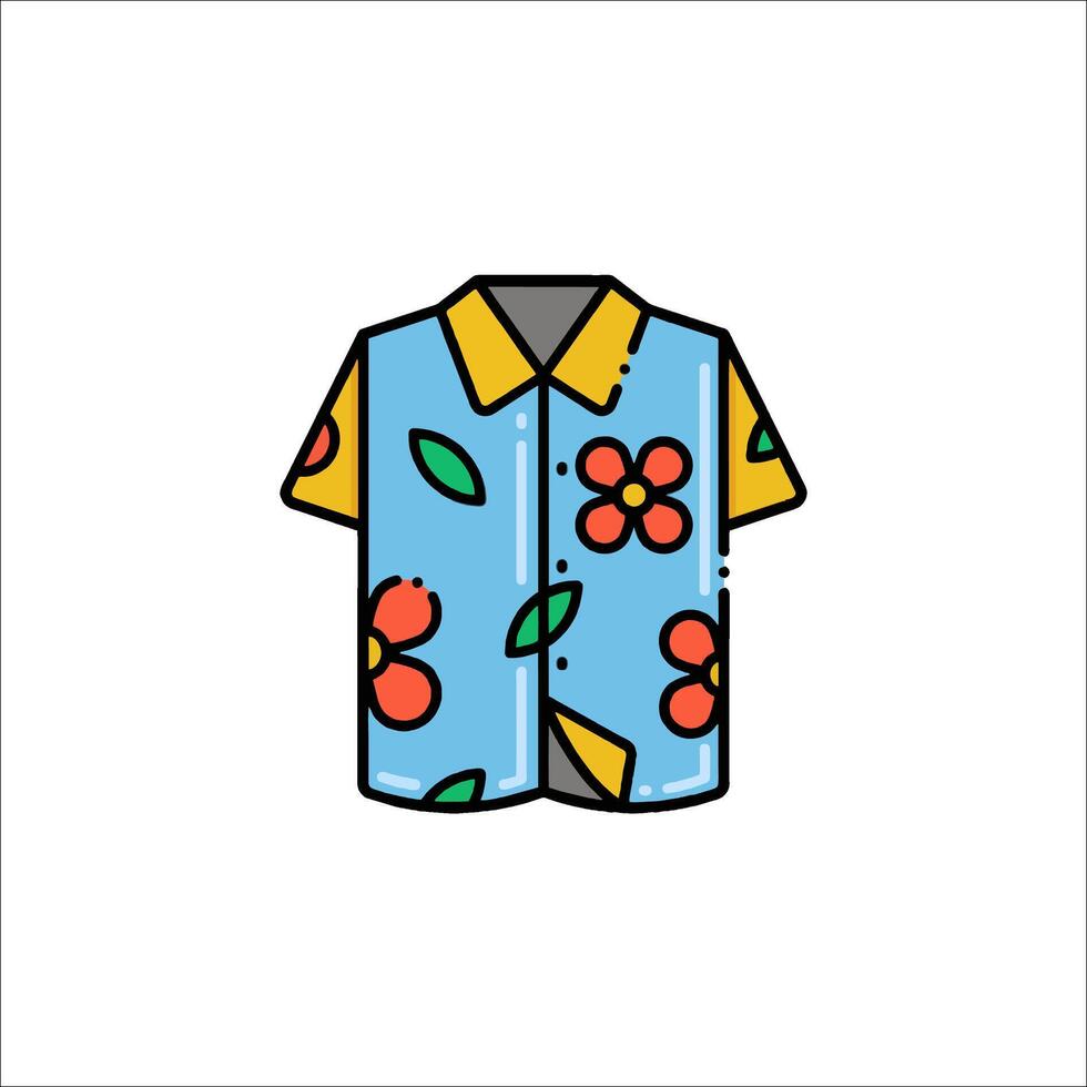 Hawaiian shirt illustration vector