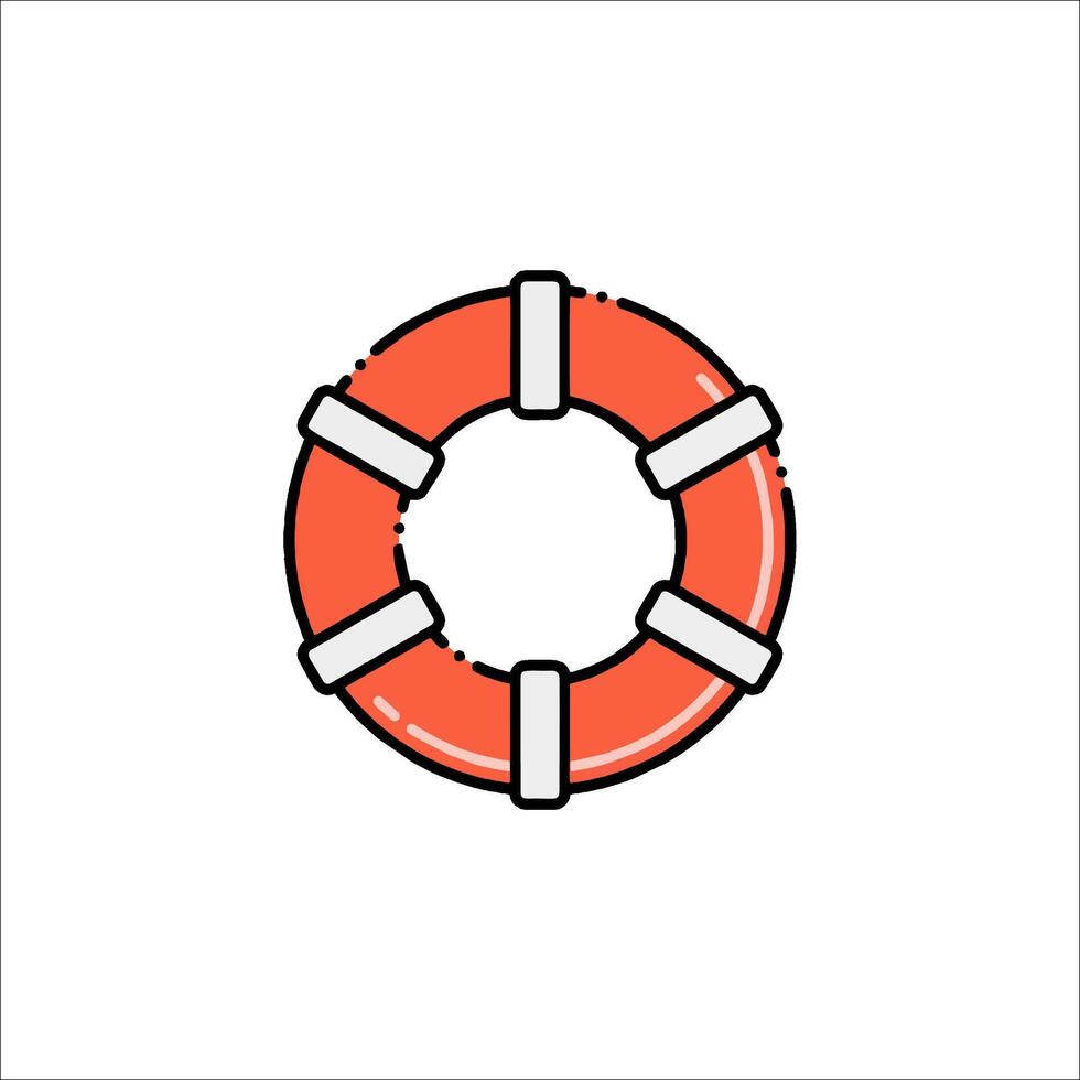 Life preserver icon illustration vector