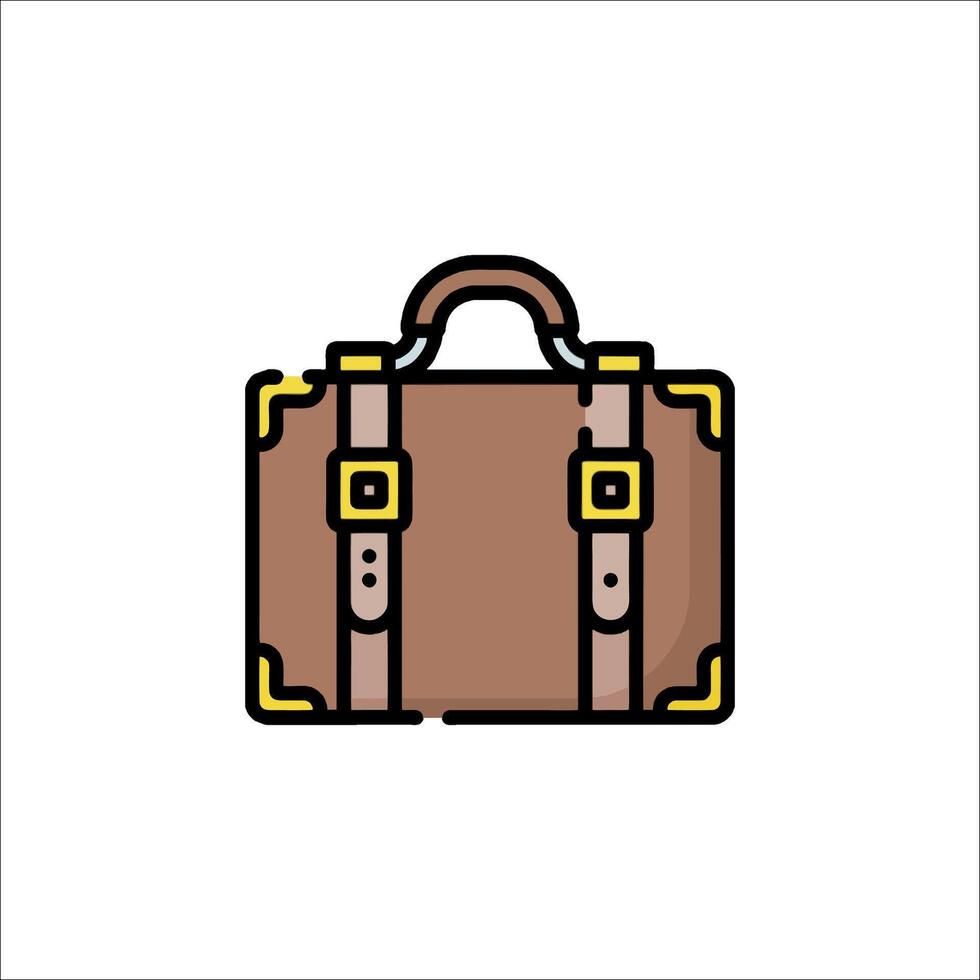 A suitcase icon on a white background vector