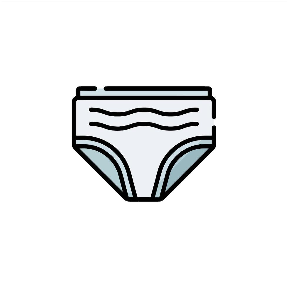 A blue underwear icon on a white background vector