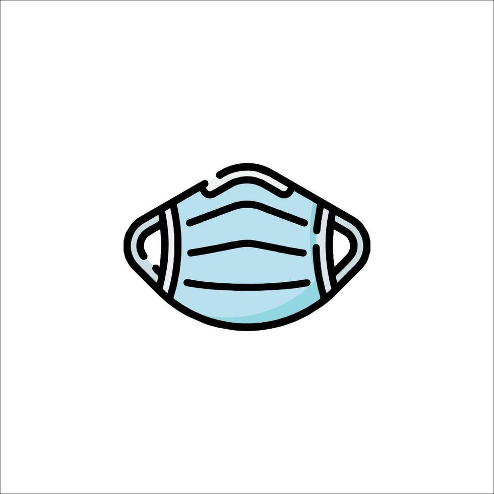 A medical mask icon on a white background vector