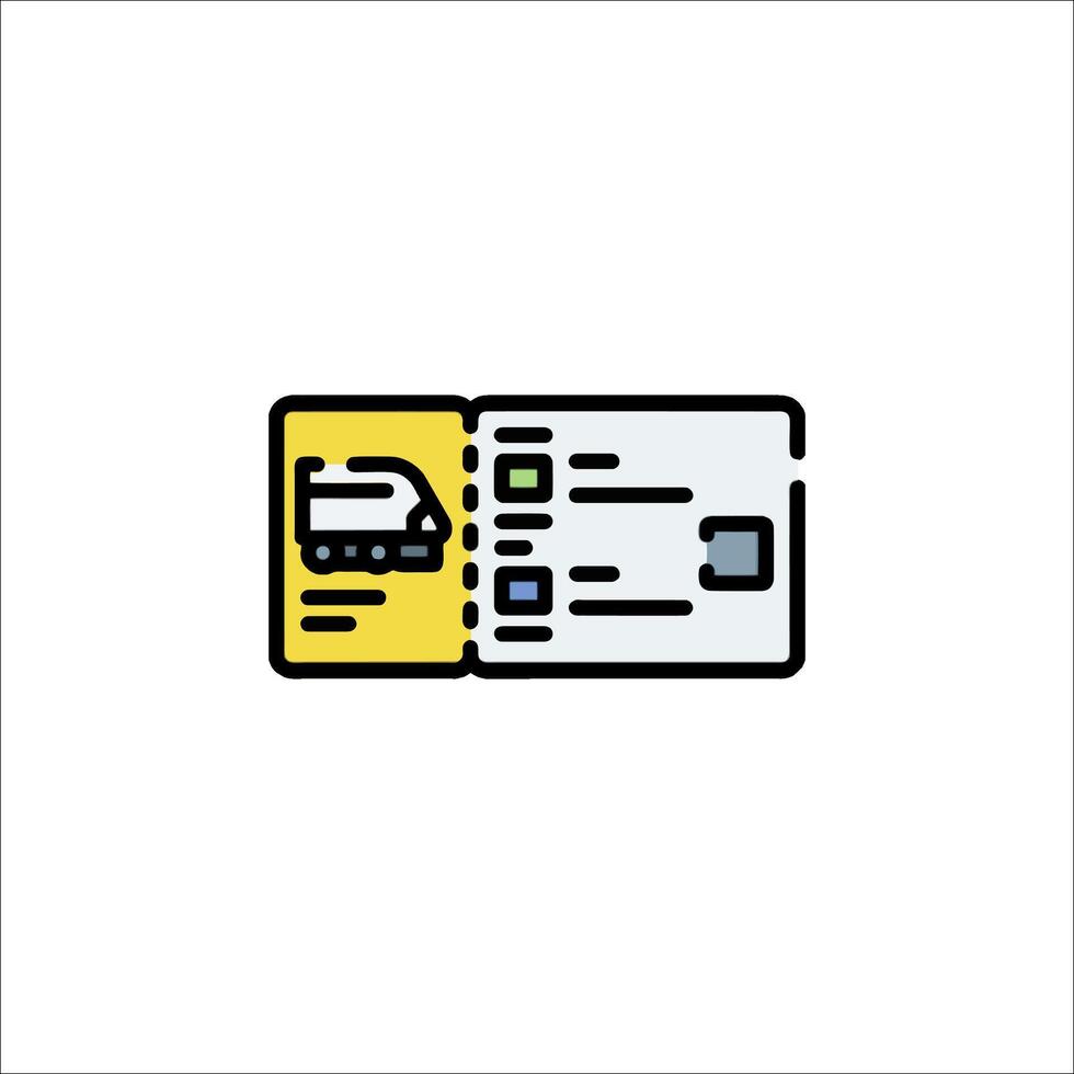 A yellow and black line icon of a train vector
