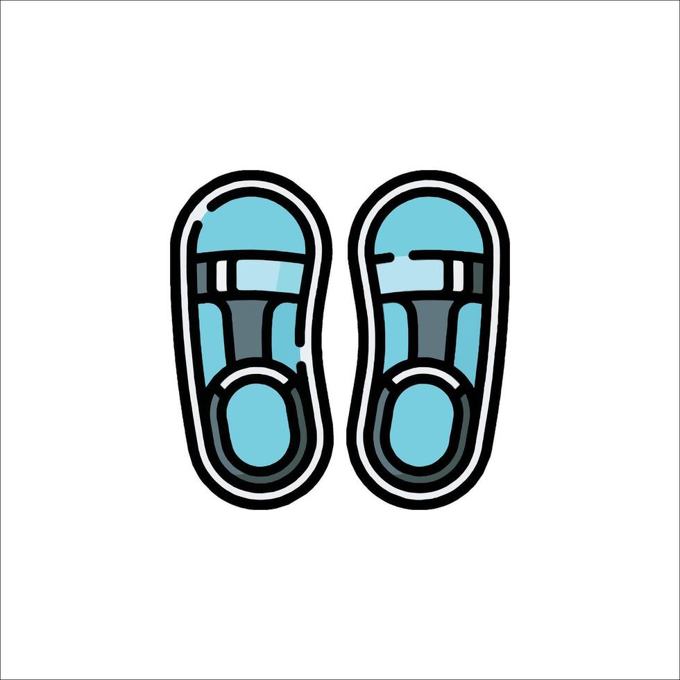A pair of blue shoes on a white background vector