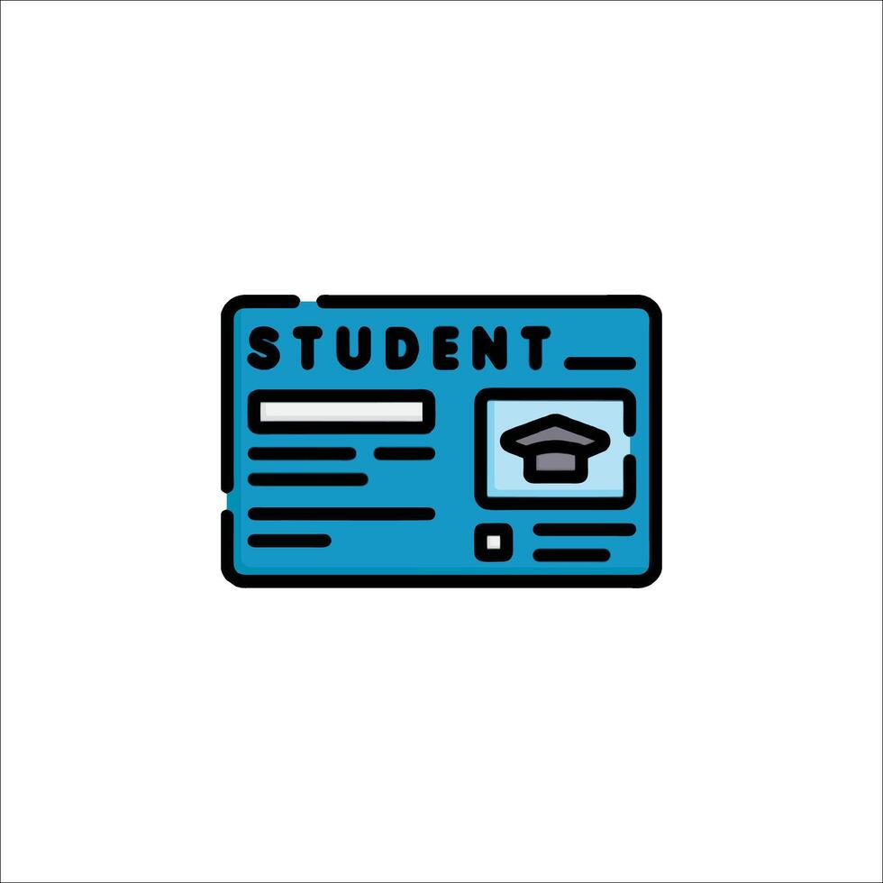 Student visa icon illustration vector