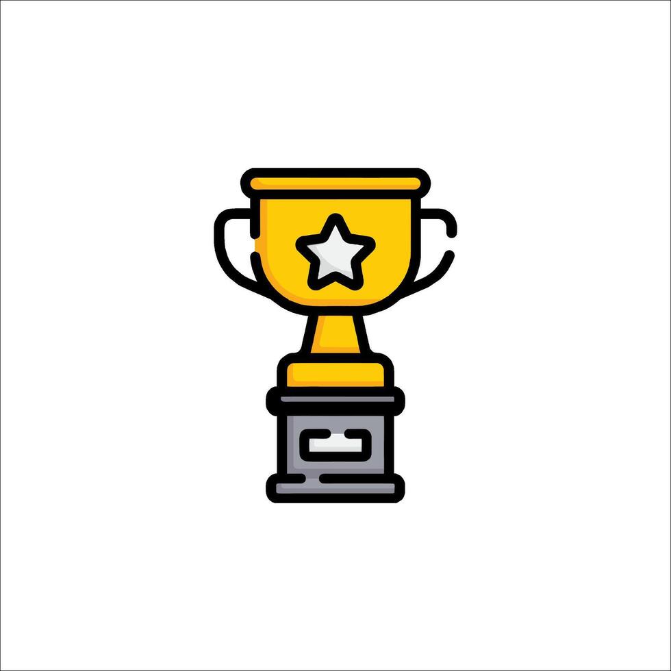 A trophy cup icon on a white background vector