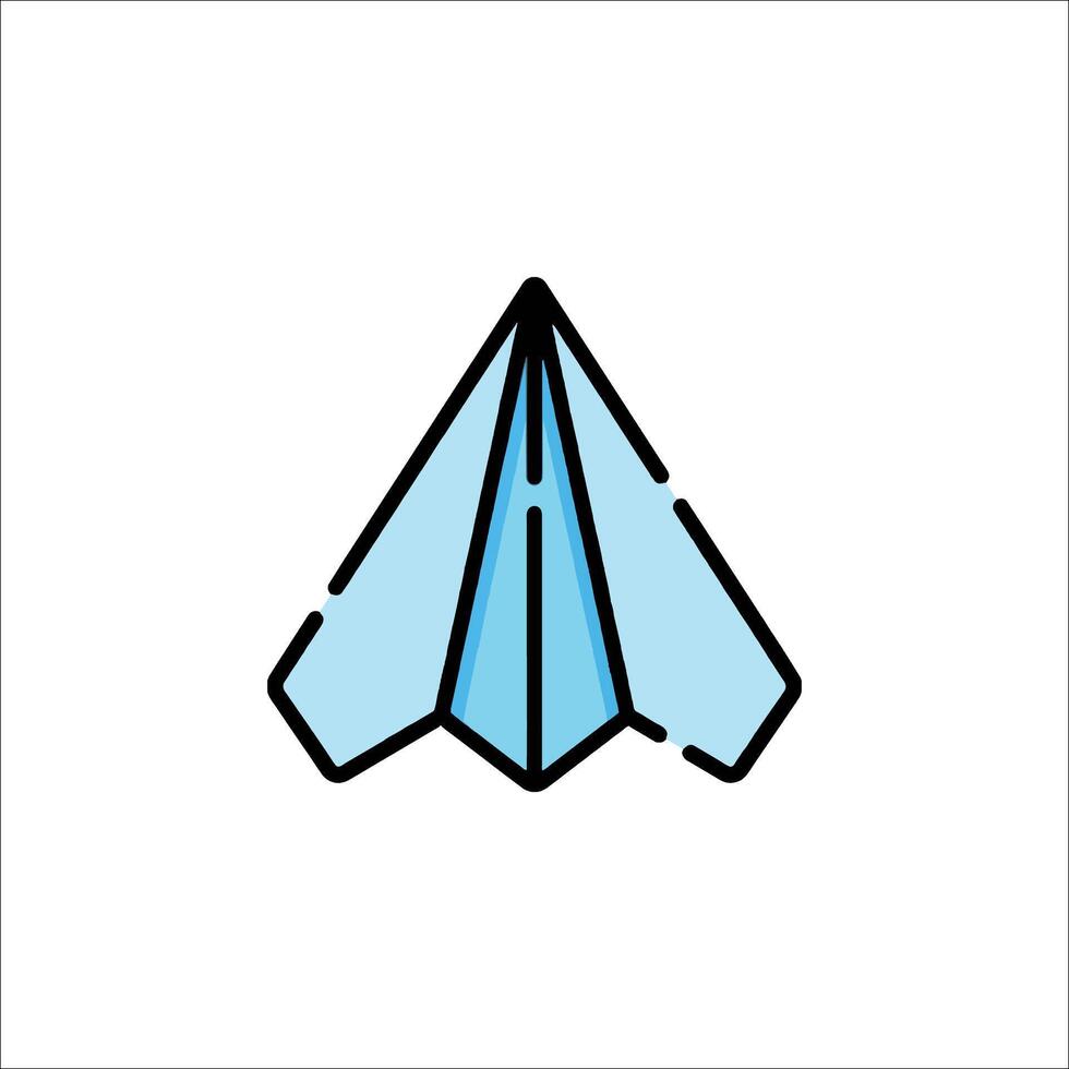 Paper airplane icon illustration vector