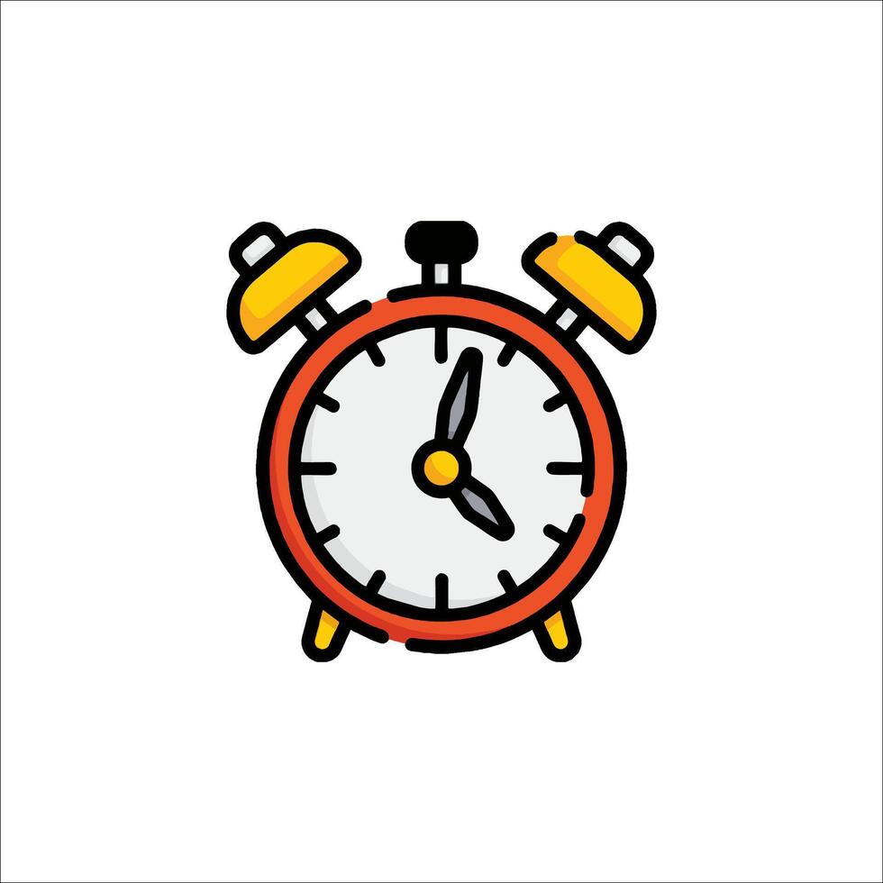 An alarm clock icon on a white background vector