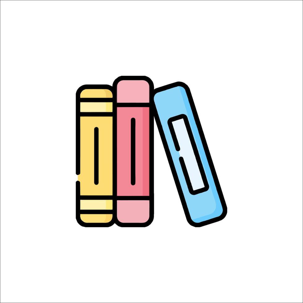 Colorful books icon illustration vector