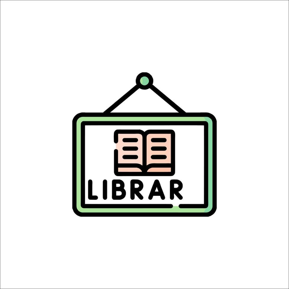 Library icon illustration vector