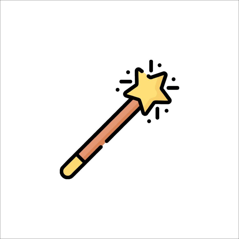Magic wand icon illustration vector