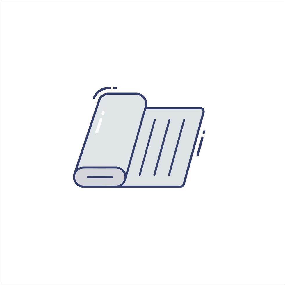 A rolled up towel icon on a white background vector