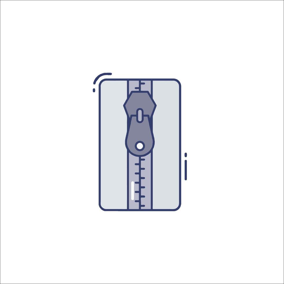 A zipper with a handle on it vector