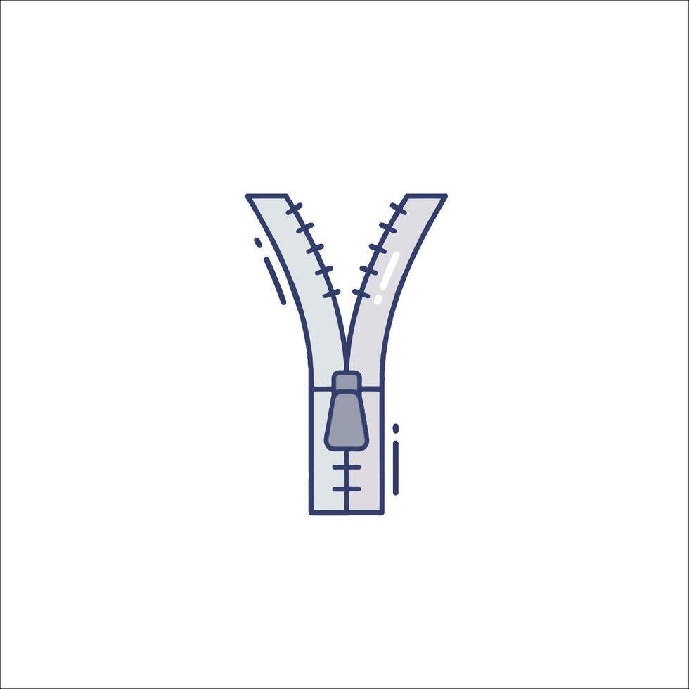 A zipper with a zipper on it vector