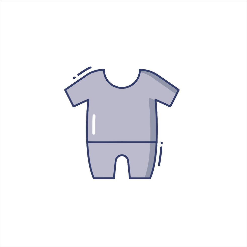 A baby outfit icon on a white background vector