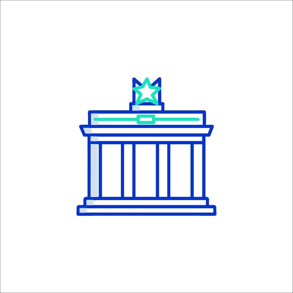 The brandenburg gate icon vector