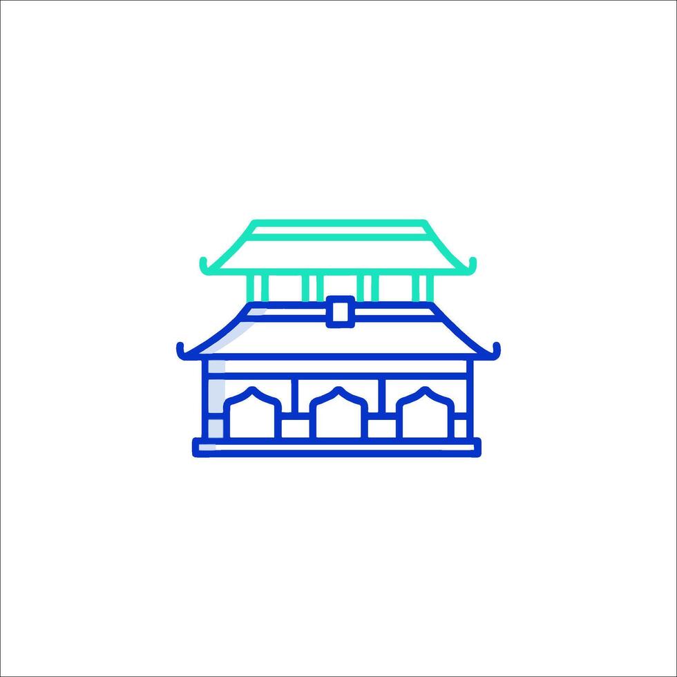 A chinese pagoda icon vector