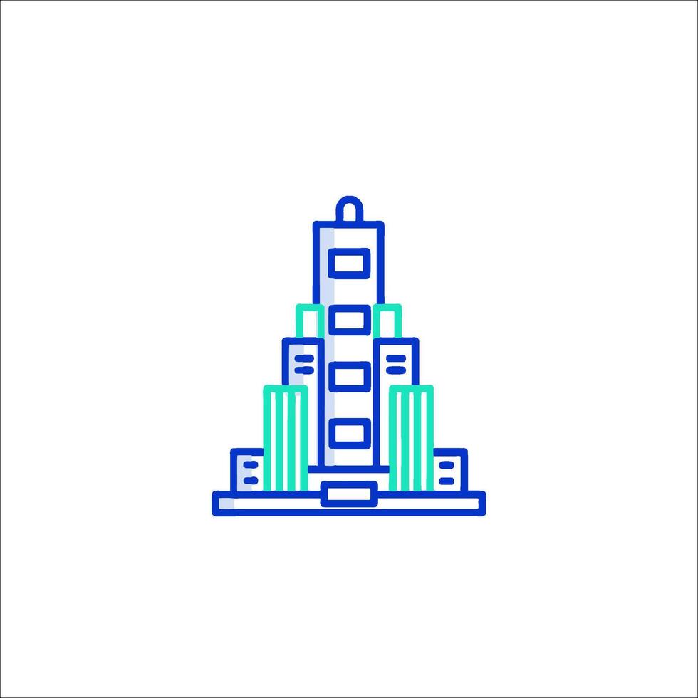 A building with a tower on top vector