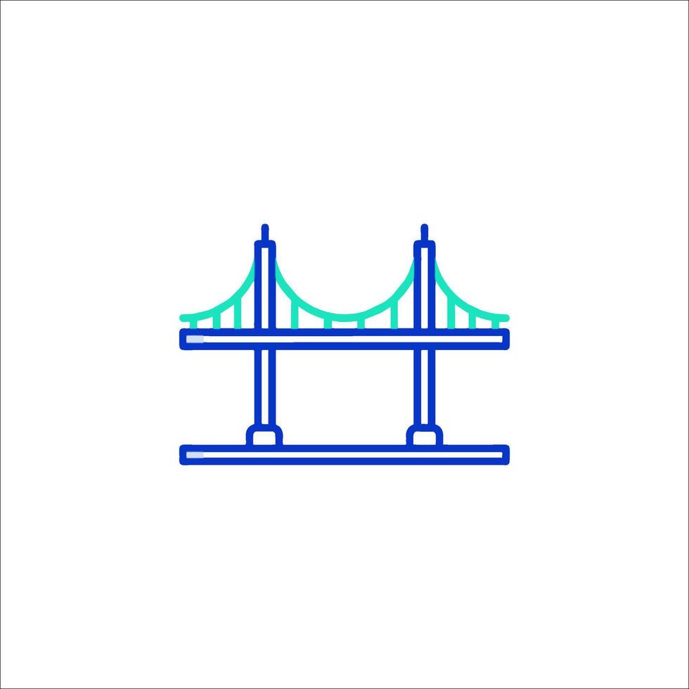A bridge icon on a white background vector