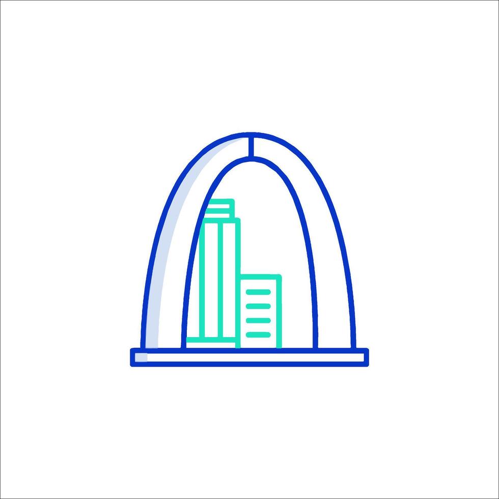 Archway icon, line icon, illustration vector