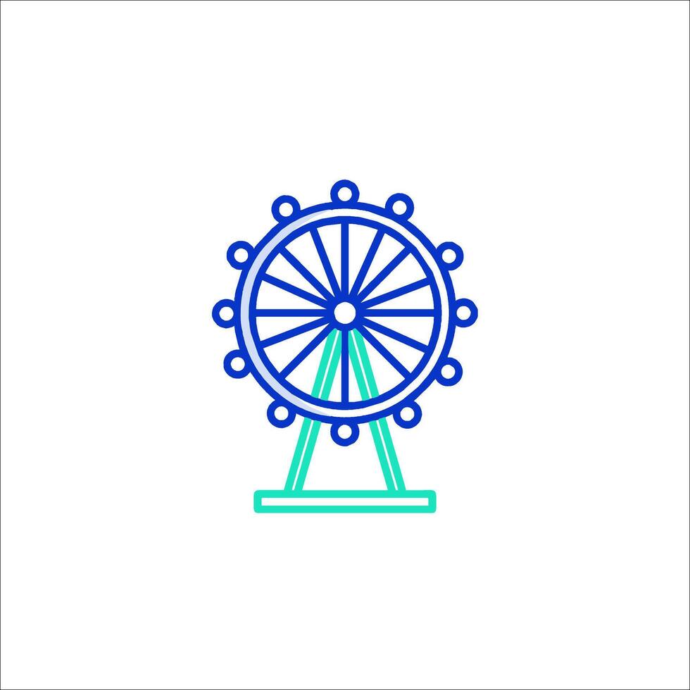 Ferris wheel icon illustration vector