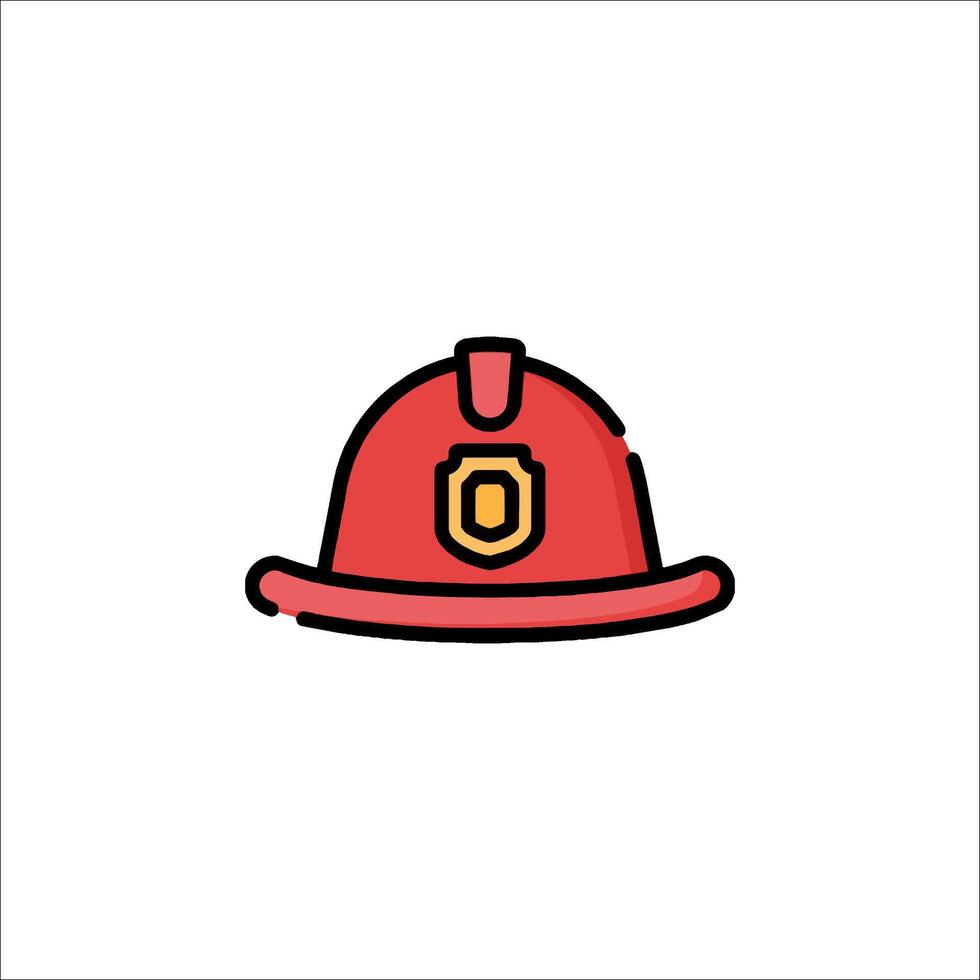 Fireman hat icon illustration vector