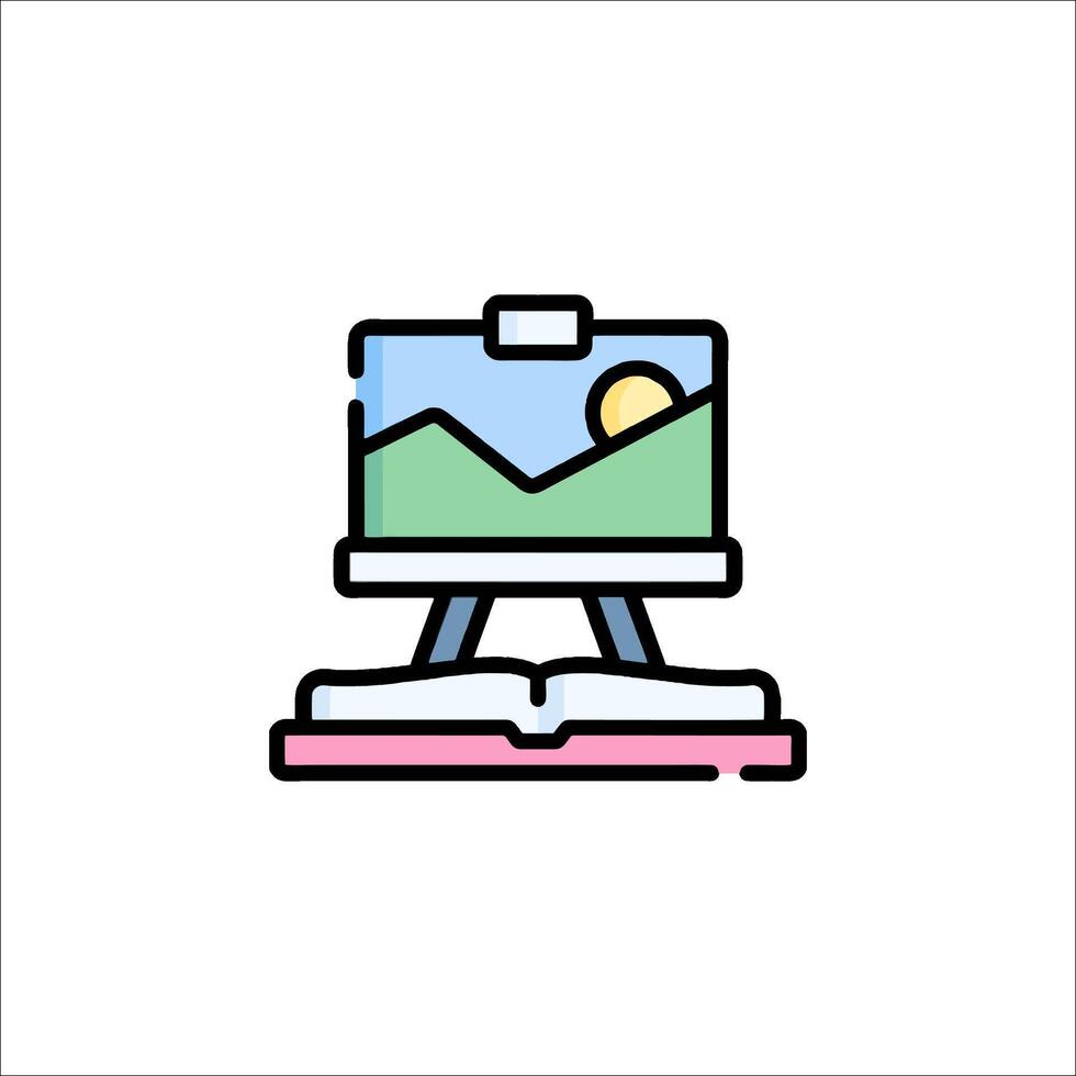 A drawing on a table with a book on top vector