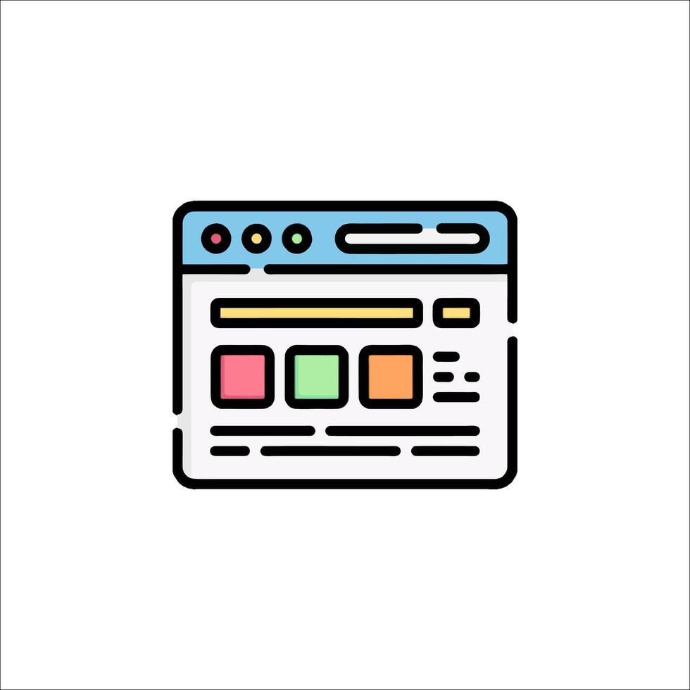 Web page icon illustration vector