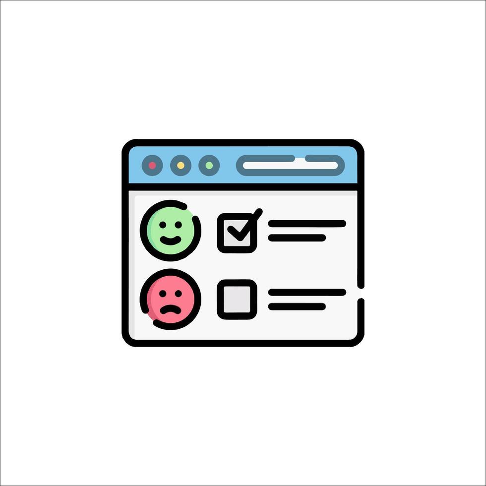 A computer screen with a check mark and smiley face vector