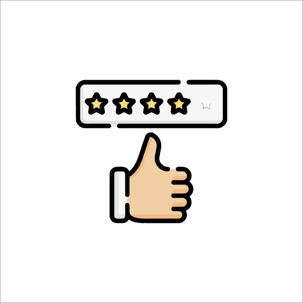 Five star rating icon vector