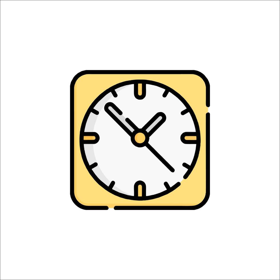 A clock icon on a white background vector