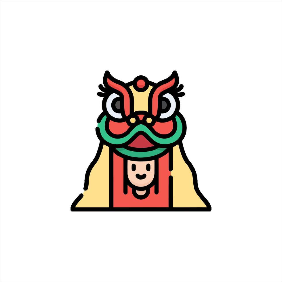 Chinese new year icon illustration vector