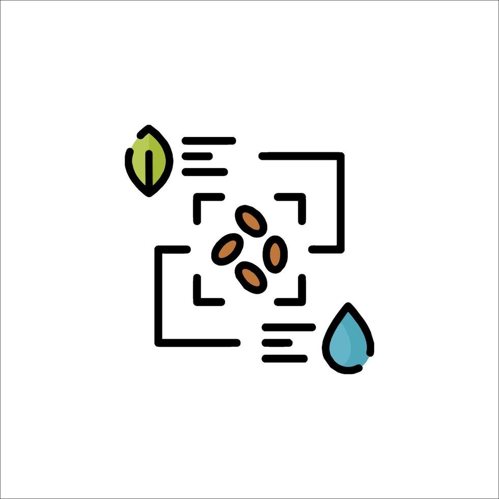A simple icon of a plant and a leaf vector
