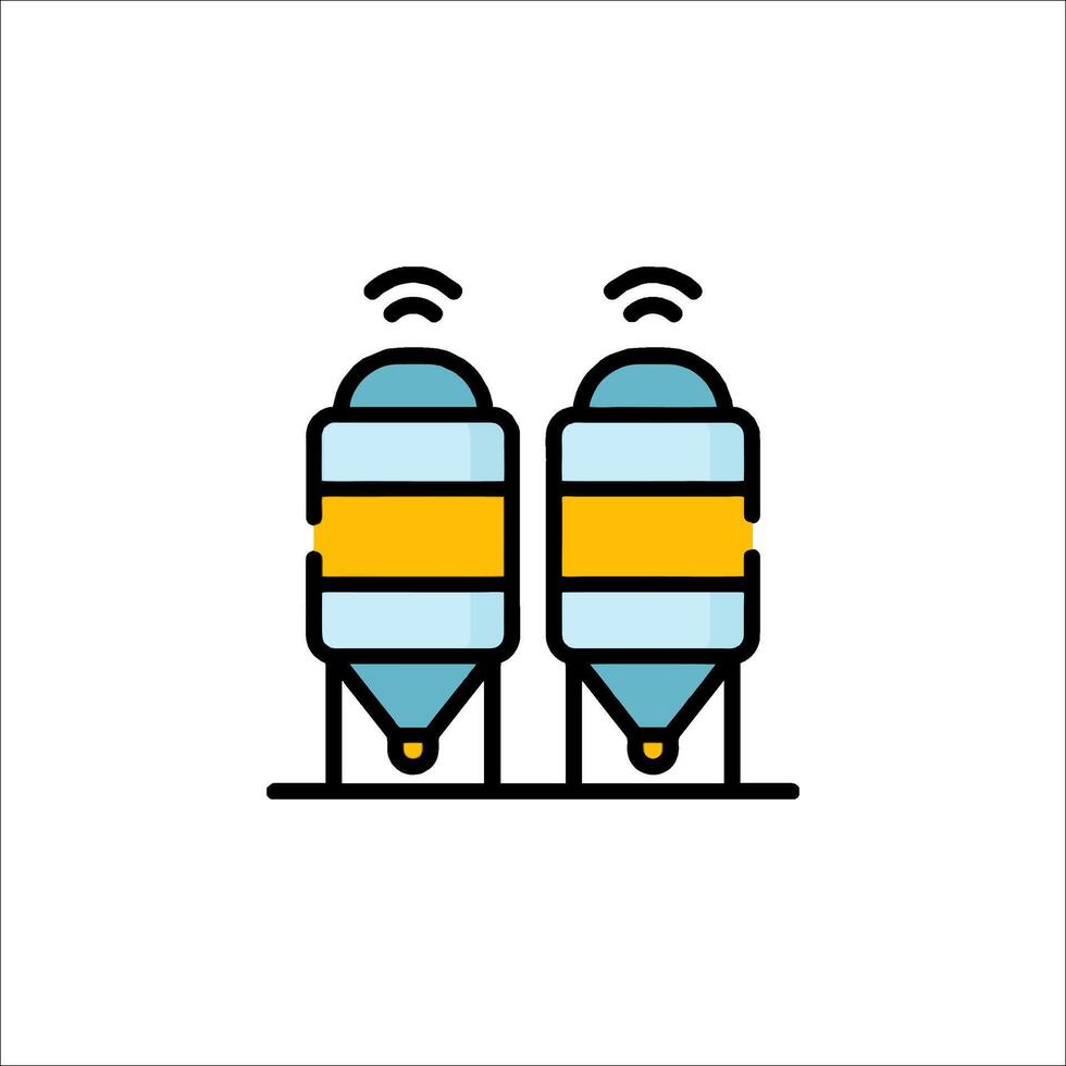 Two beehive containers with wifi icon vector