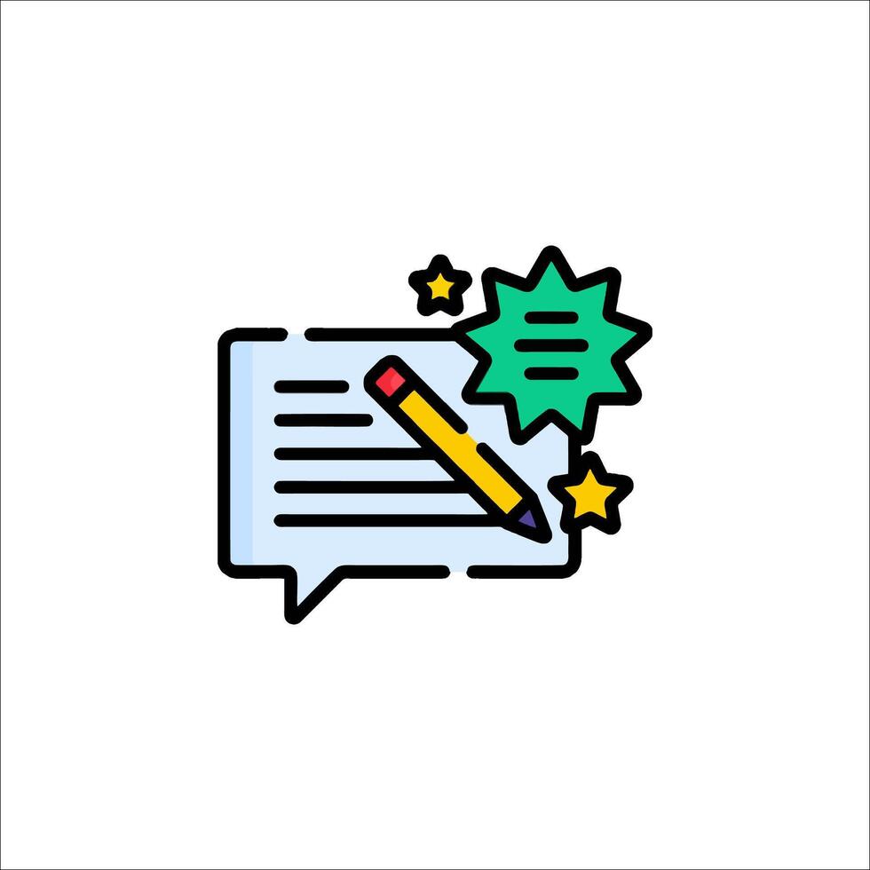 A pencil and a star icon on a white background vector