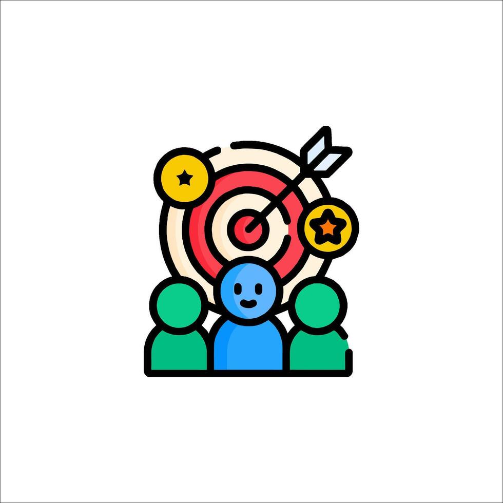 A target with people in the background vector