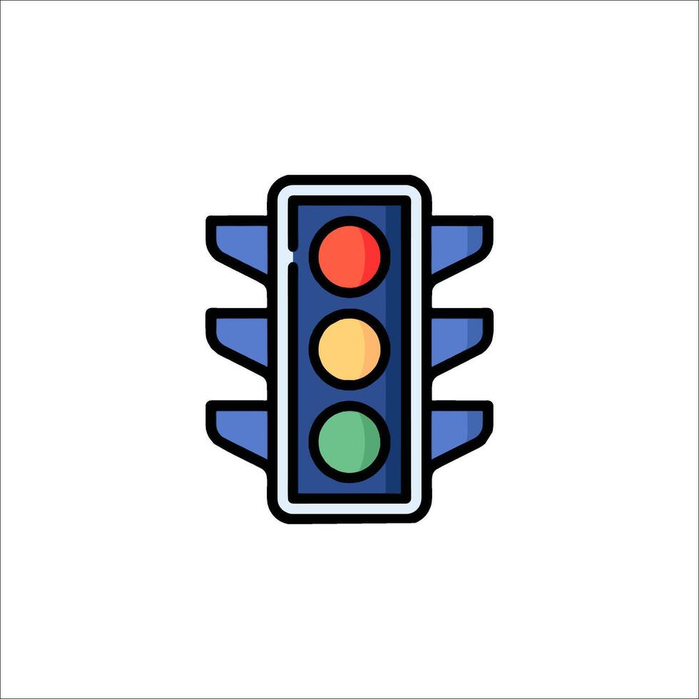 Traffic light icon illustration vector