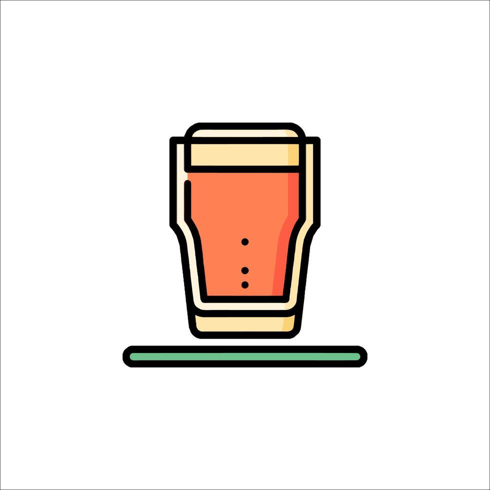 Beer icon in line style on white background vector