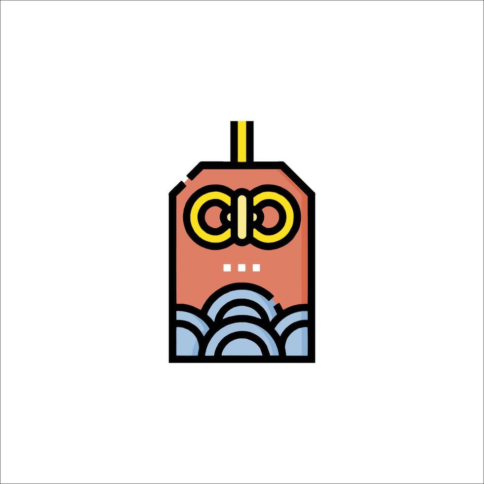 A robot with a face and a hat on it vector