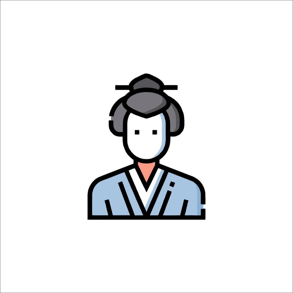 Geisha icon illustration vector